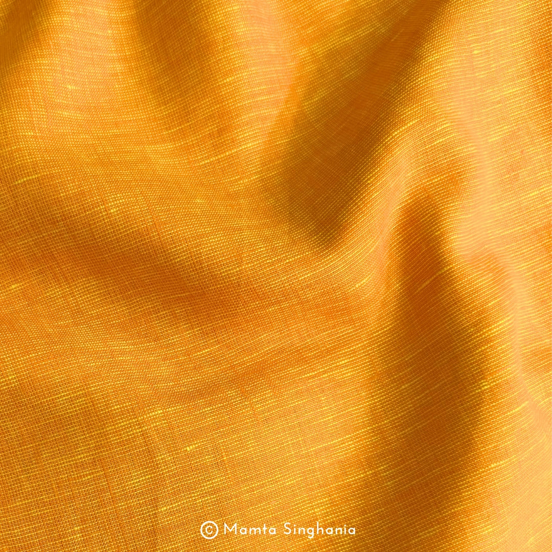 Saffron Orange Pure European Linen Fabric (2.6 metres)