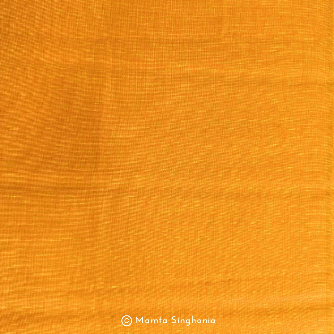 Saffron Orange Pure European Linen Fabric (2.6 metres)