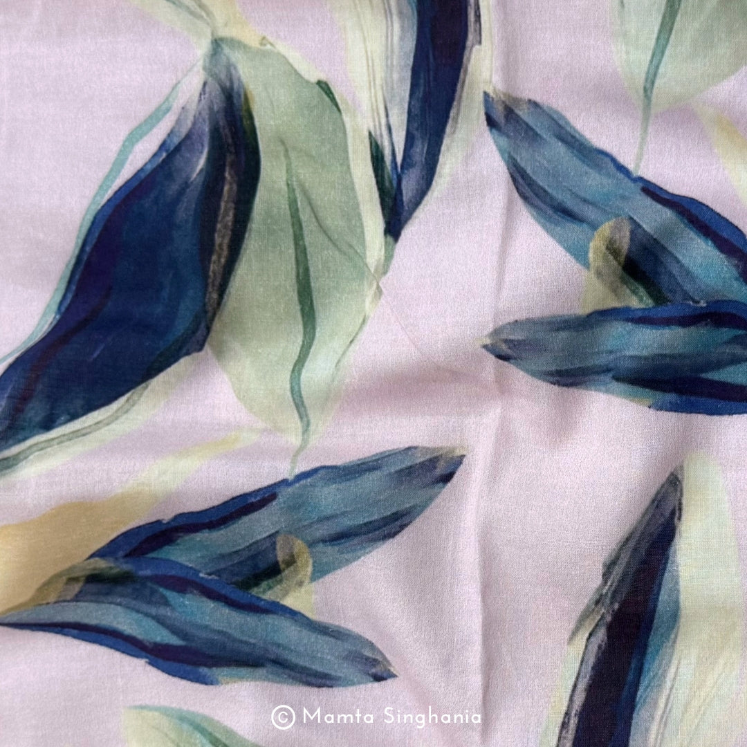 Floral Printed Malai Cotton Fabric