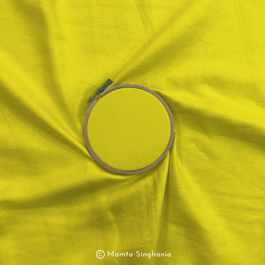 Neon Lemon Yellow Pure European Linen Fabric (3.25 metres)