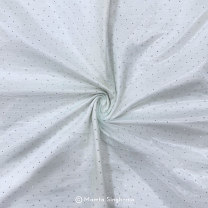 Light Blue Embroidered Net Fabric
