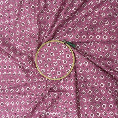 Onion Pink Abstract Printed Cotton Fabric