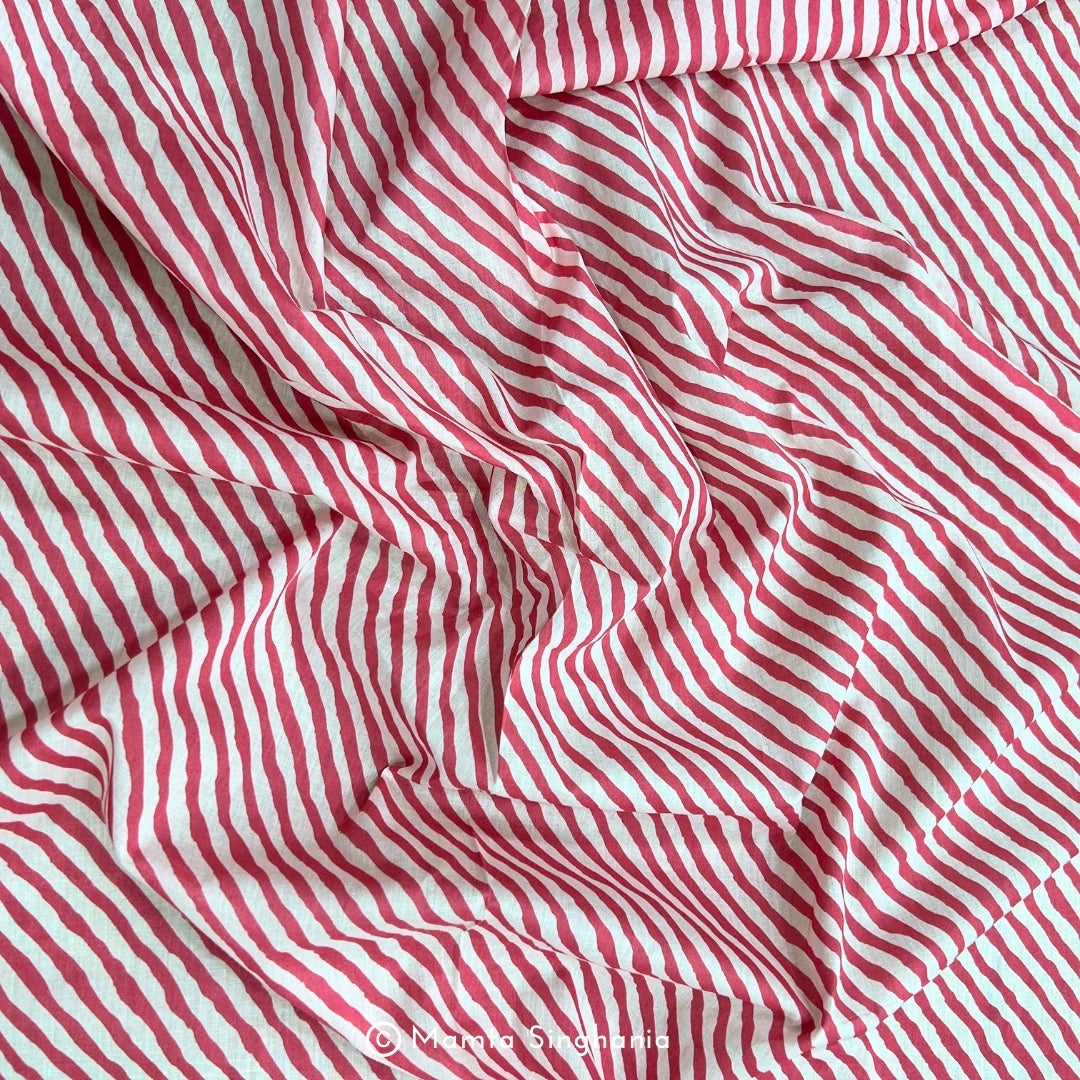 Light Pink Leheriya Printed Cotton Fabric