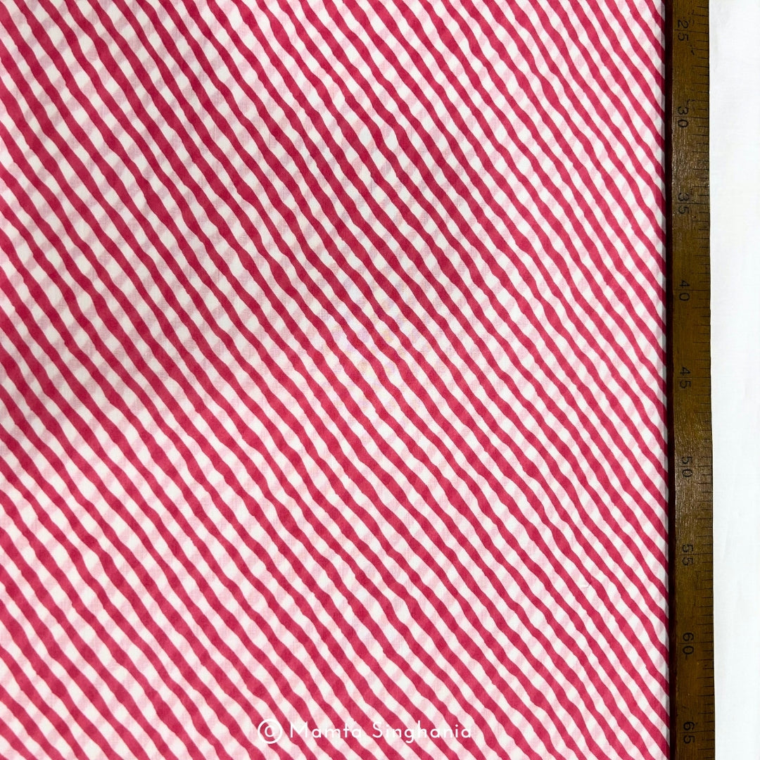 Light Pink Leheriya Printed Cotton Fabric