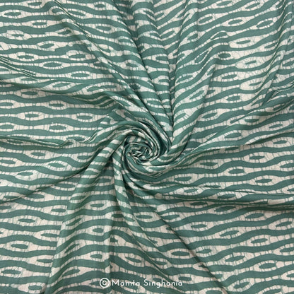 Paris Green Printed Modal Satin