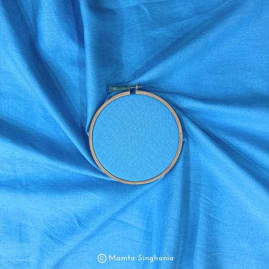 Sky Blue Pure European Linen Fabric
