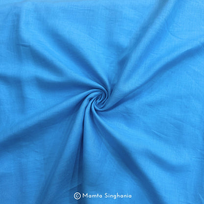 Sky Blue Pure European Linen Fabric