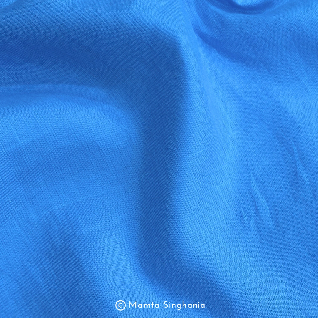 Sky Blue Pure European Linen Fabric