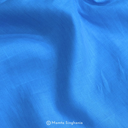Sky Blue Pure European Linen Fabric