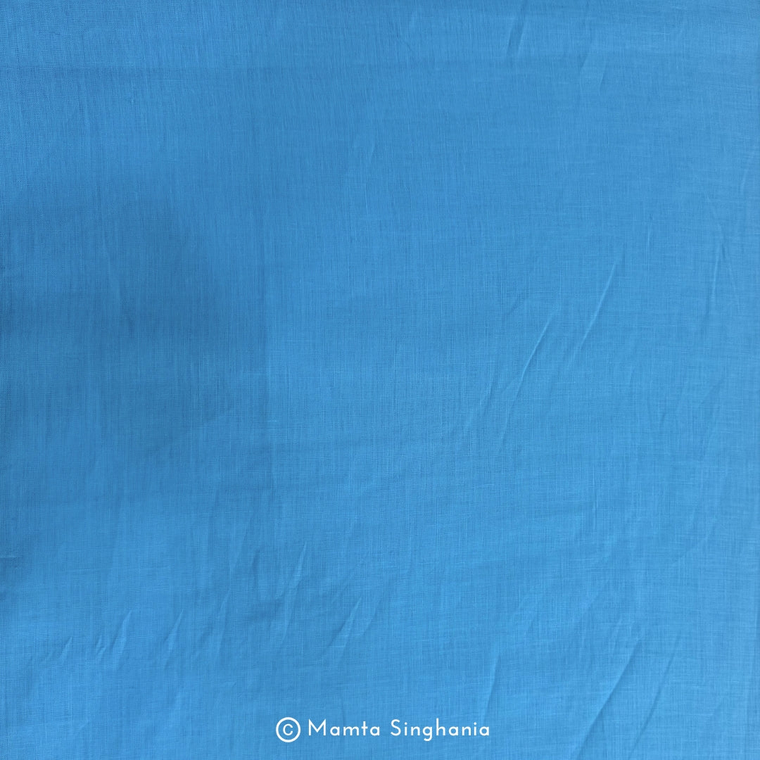 Sky Blue Pure European Linen Fabric