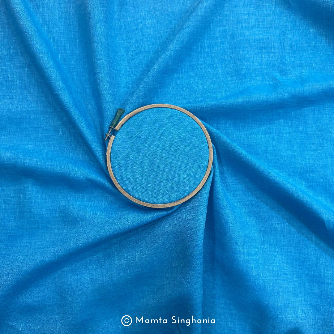 Blue Pure European Linen Fabric