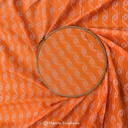 Orange Handloom Cotton Fabric