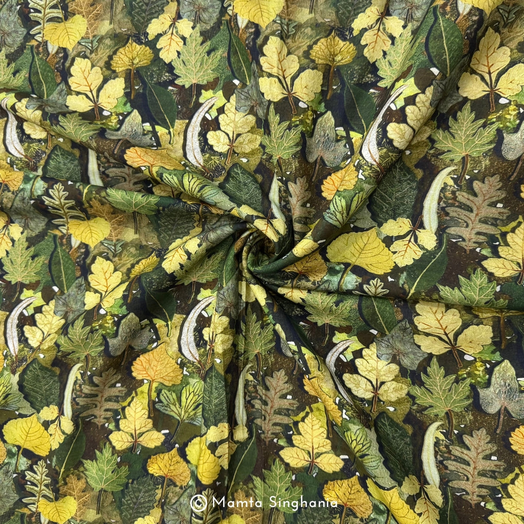 Floral Printed Malai Cotton Fabric