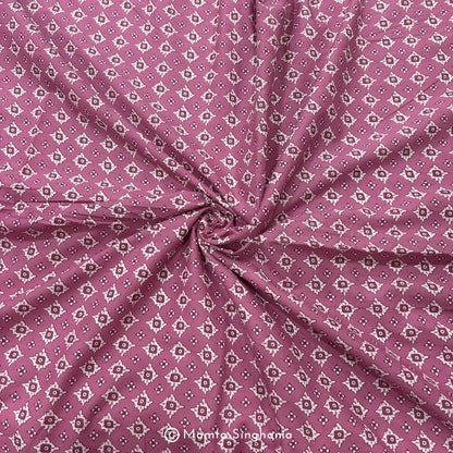 Onion Pink Abstract Printed Cotton Fabric