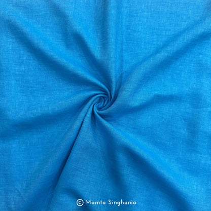 Blue Pure European Linen Fabric