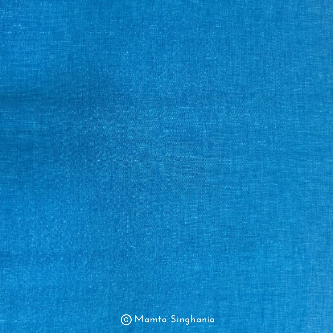 Blue Pure European Linen Fabric