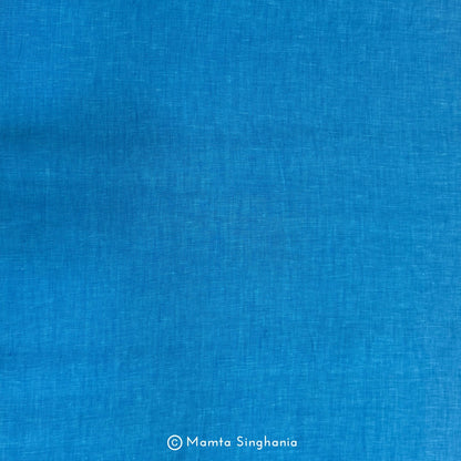 Blue Pure European Linen Fabric