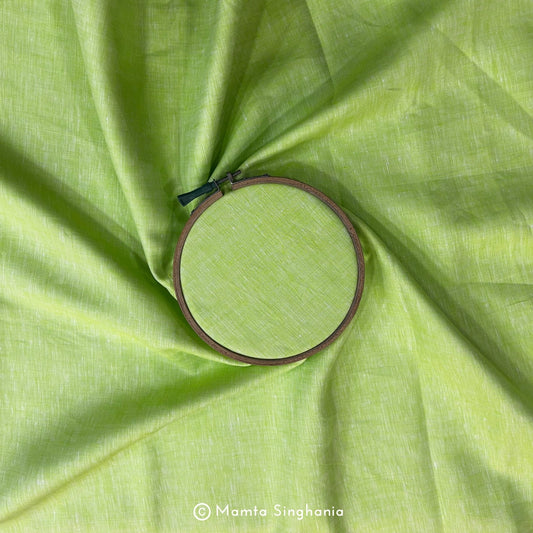 Light Green Pure European Linen Fabric (2.1 metres)