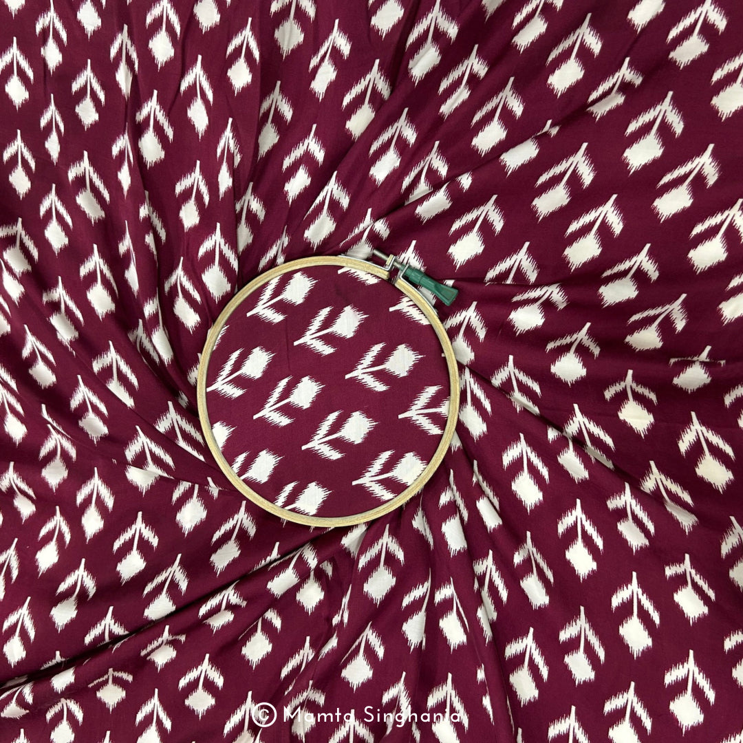 Sangria Printed Modal Satin