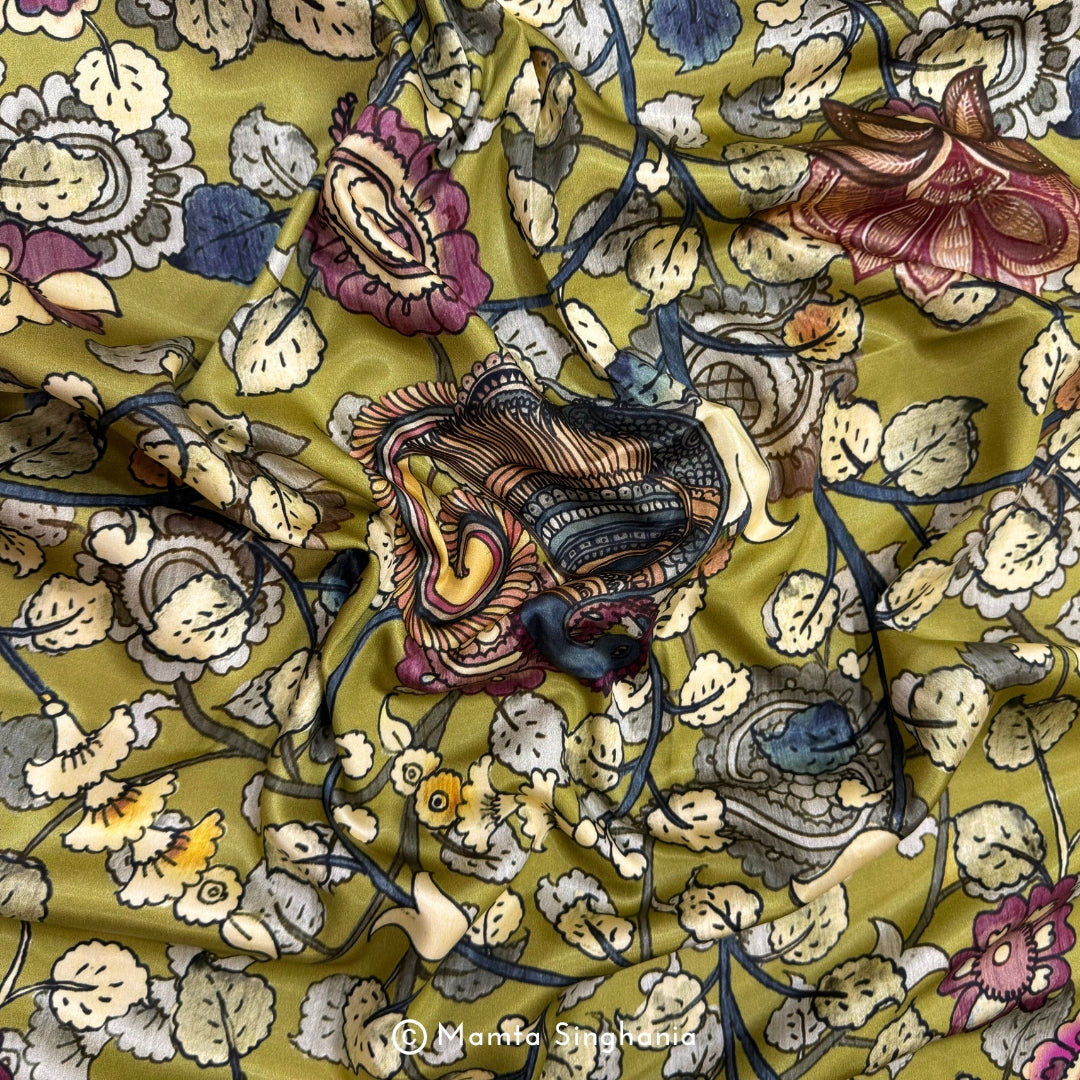 Floral Printed Modal Satin Fabric