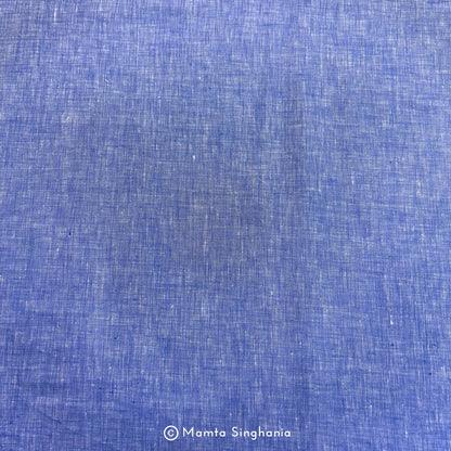 Melange Grey Blue Pure European Linen Fabric