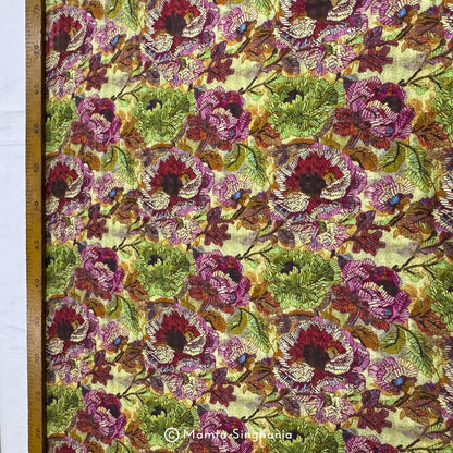 Floral Printed Malai Cotton Fabric
