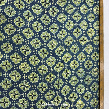 Green Abstract Printed Modal Satin