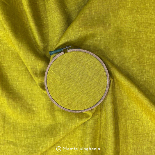Bright Yellow Pure European Linen Fabric (2.05 metres)