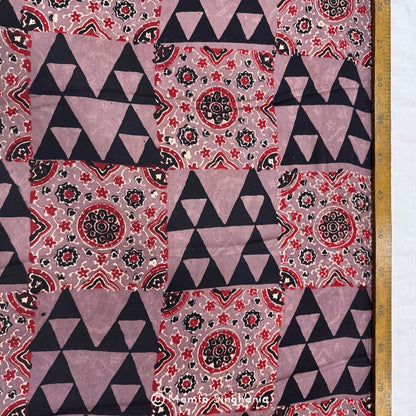 Brown Abstract Printed Modal Satin