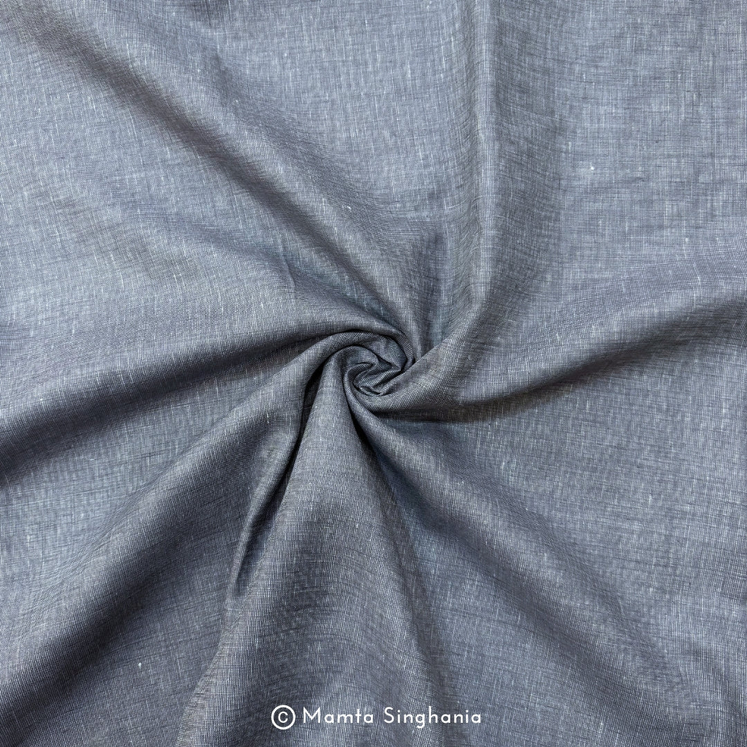Dark Grey Pure European Linen Fabric (1.45m)