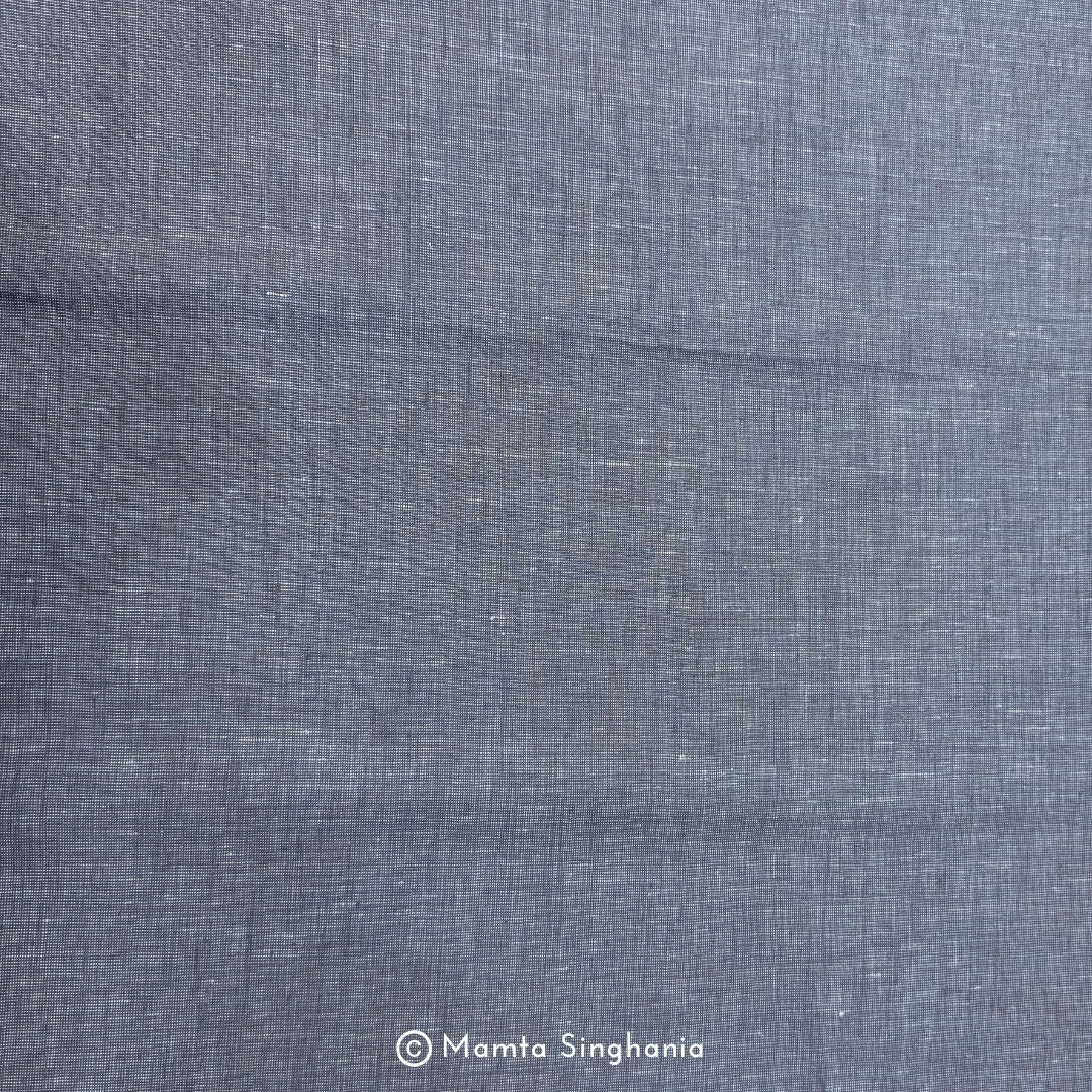 Dark Grey Pure European Linen Fabric (1.45m)