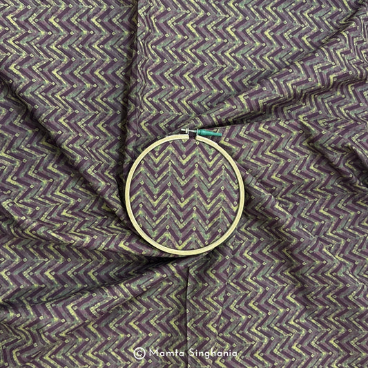 Mauve Geometric Printed Cotton Fabric
