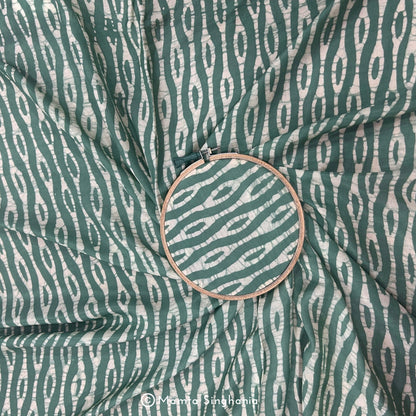 Paris Green Printed Modal Satin