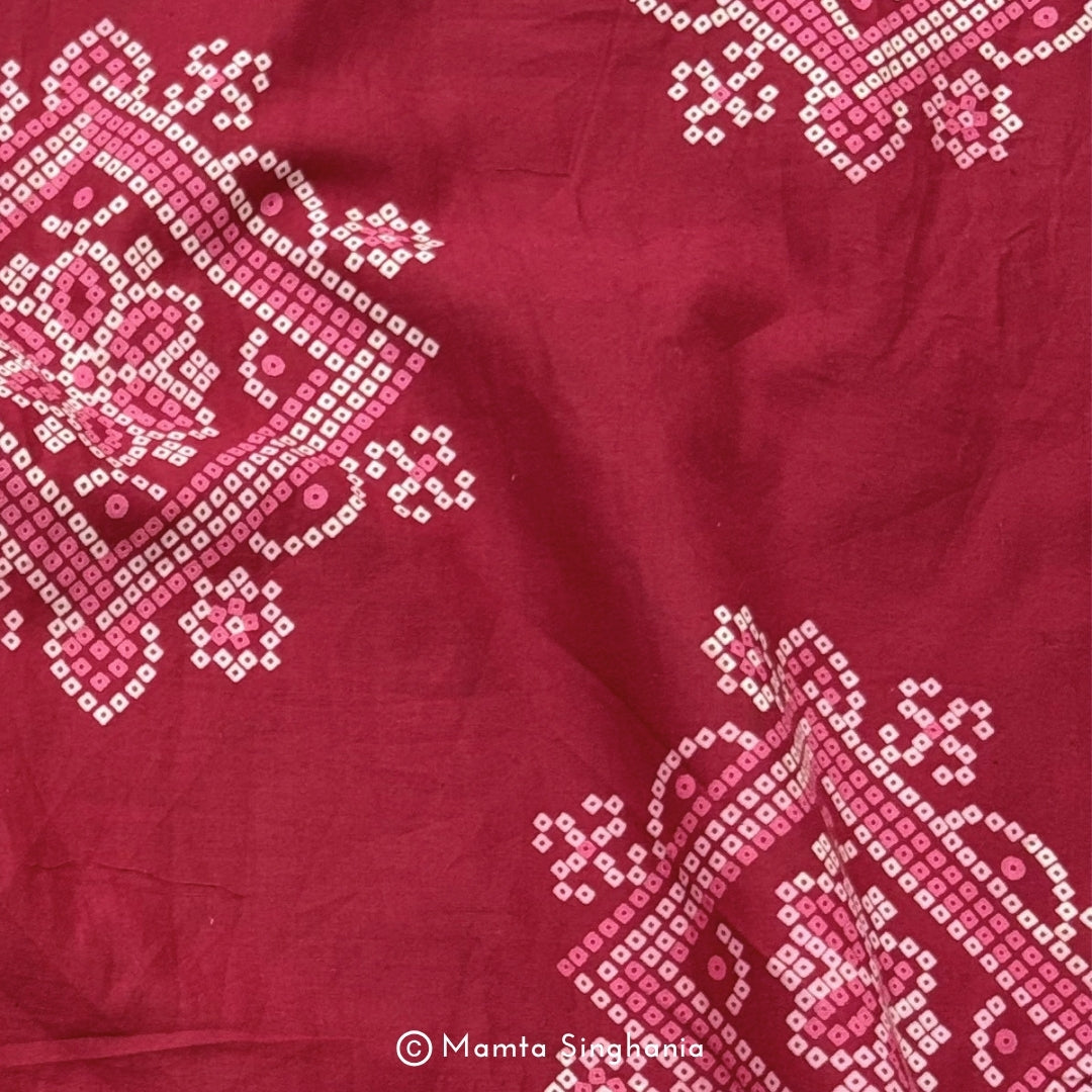 Barn Red Printed Cotton Fabric