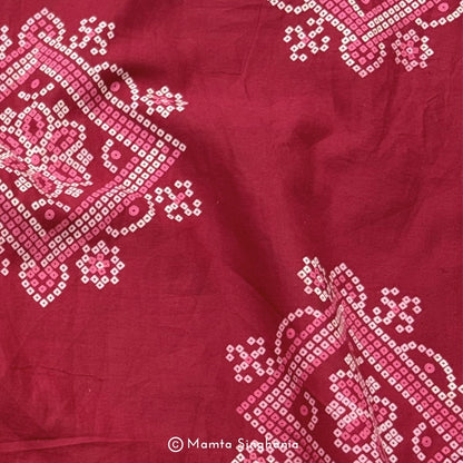 Barn Red Printed Cotton Fabric