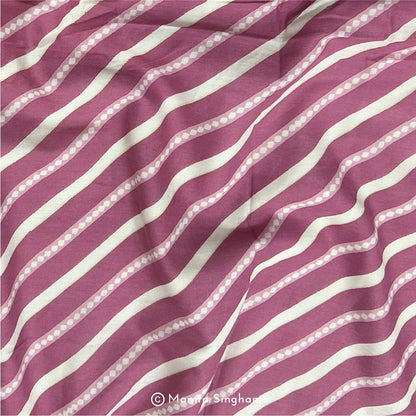 Pale Onion Pink Abstract Printed Cotton Fabric