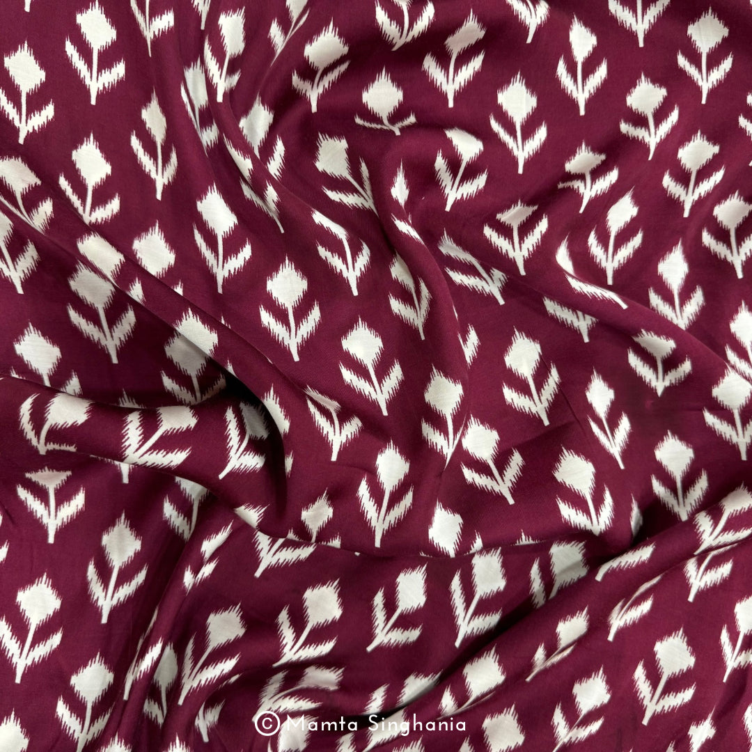 Sangria Printed Modal Satin