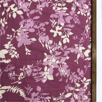 Pale Onion Pink Floral Printed Cotton Fabric
