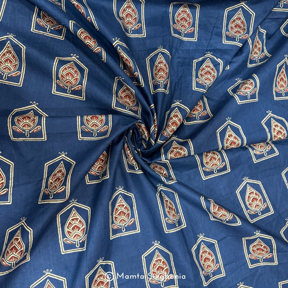 Indigo Blue Printed Cotton Fabric