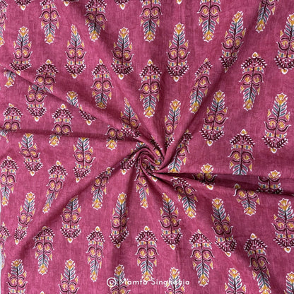 Bubblegum Pink Printed Cotton Fabric