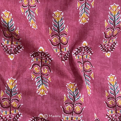 Bubblegum Pink Printed Cotton Fabric