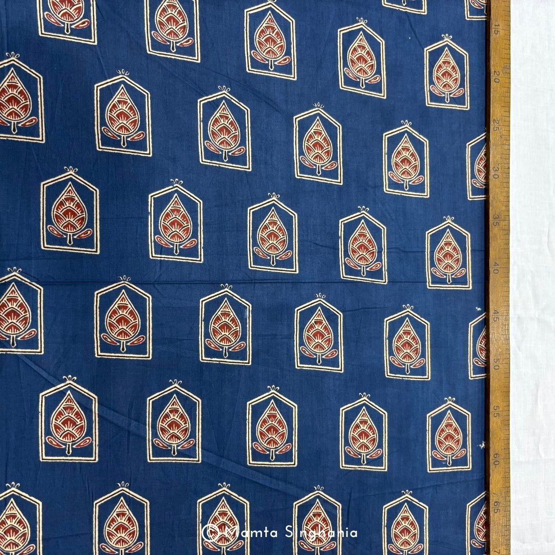 Indigo Blue Printed Cotton Fabric