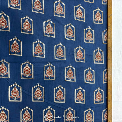 Indigo Blue Printed Cotton Fabric
