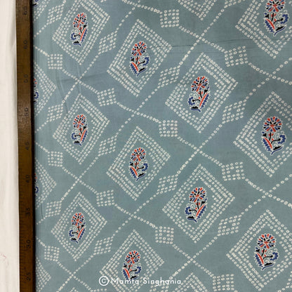 Caroline Blue Printed Modal Satin