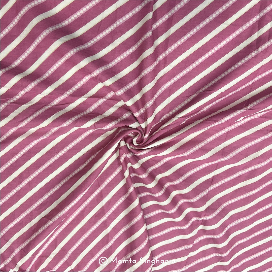 Pale Onion Pink Abstract Printed Cotton Fabric