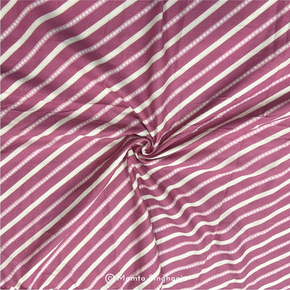 Pale Onion Pink Abstract Printed Cotton Fabric