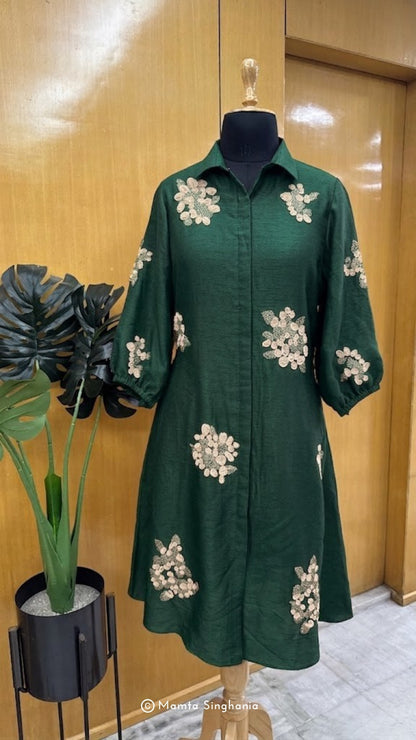 Bottle Green Dress