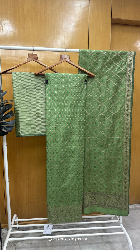 Emerald Green Banarasi Jacquard Suit Set